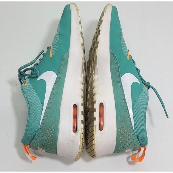 Nike Air Max Thea Women's Running Shoes Sneakers Green Orange White Size 8 - Picture 7 of 8